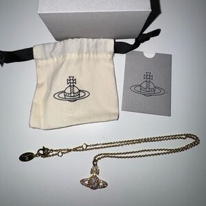 Vivienne Westwood Gold and Silver Orb Pendant Necklace